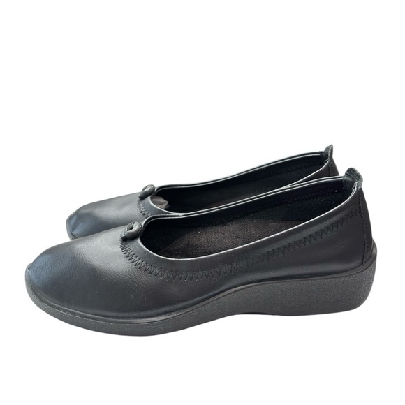 Patrizia By Spring Step Black Vegan Leather Ballet Flat Slip On Comfort Shoe 8.5 - Picture 3 of 14